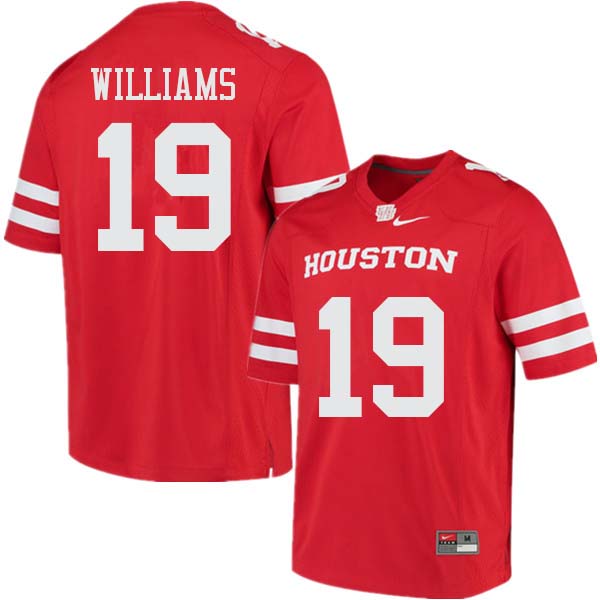 Men #19 Julon Williams Houston Cougars College Football Jerseys Sale-Red